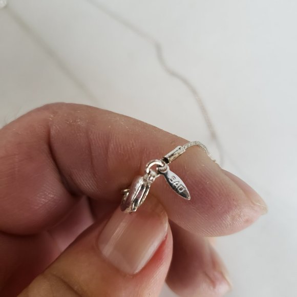 SAQ Faux Pearl Rhinestone Beaded Silver Toned Chain NECKLACE 17 Inches - Picture 7 of 12